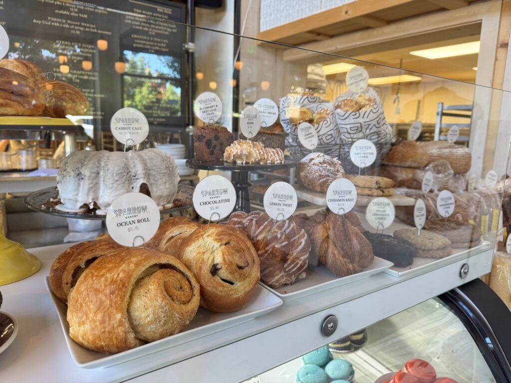 pastry counter at Sparrow