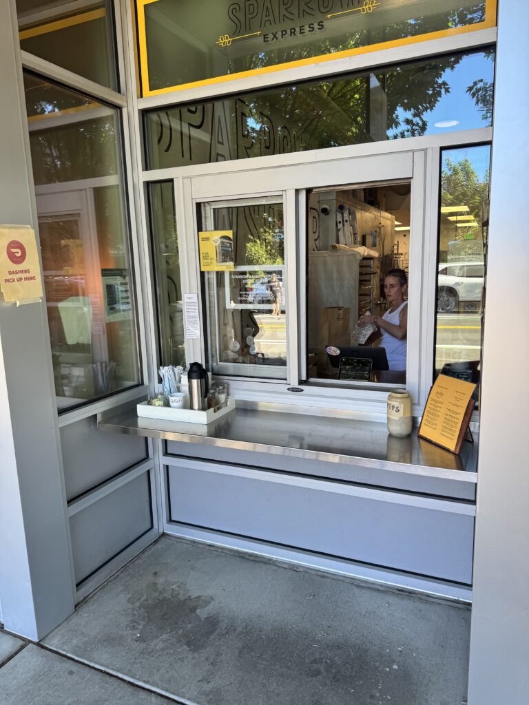 Sparrow bakery walkup window